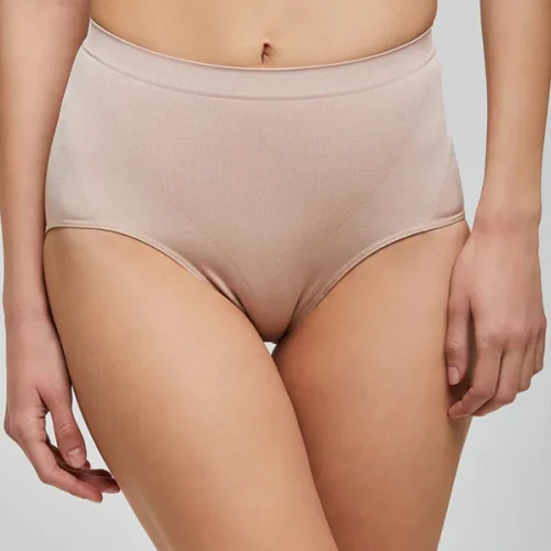 Pompea Μπεζ Midi Σλιπ Λαστέξ από Μαλακή Μικροϊνα