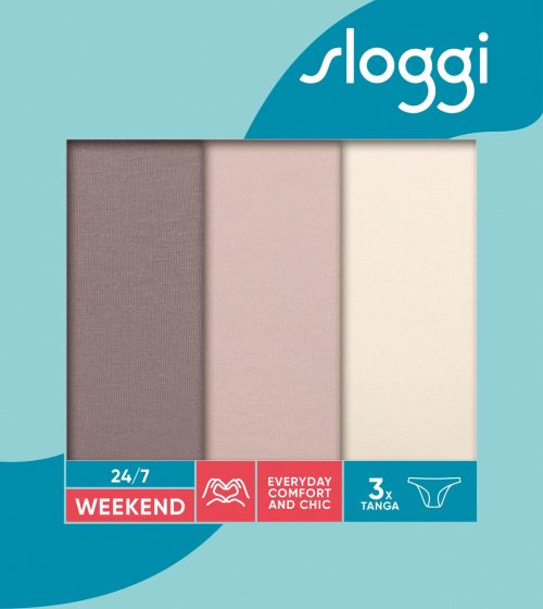 Sloggi 24/7 Weekend H Tai  Multicolor 3Pack με Δαντέλα