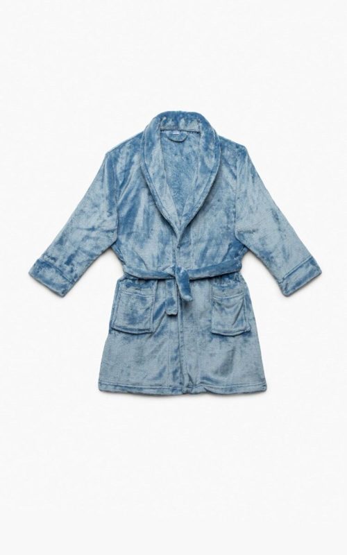 Minerva Παιδική Ρόμπα Χειμωνιάτικη Fleece Μπλε