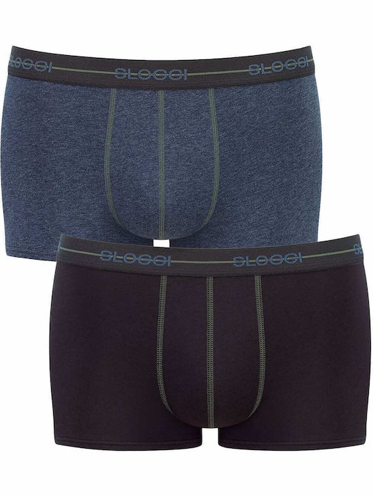 Sloggi Men Start Hipster Ανδρικά Μποξεράκια Ανθρακί/Τζιν 2Pack