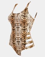 Rock Club Animal Print Καφέ Ολόσωμο Μαγιό