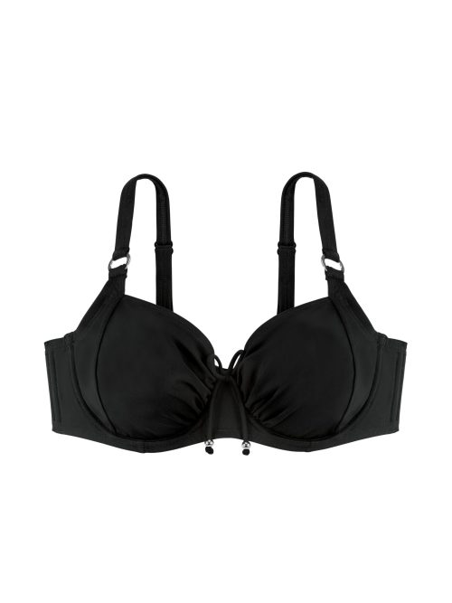 Dorina Fiji Μαύρο Bikini Top χωρίς Ενίσχυση με Μπανέλα