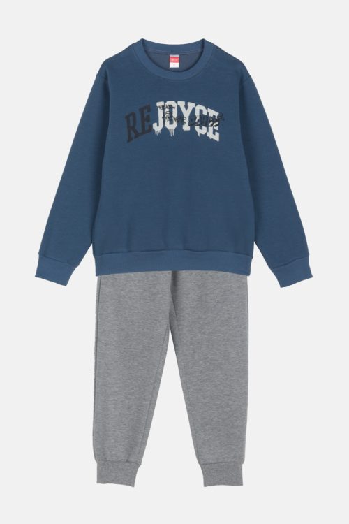 Joyce Rejoyce Παιδικό Βαμβακερό Σετ Φόρμες Μπλε