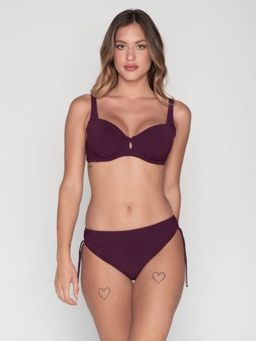 Luna Blue Sense Aubergine Μπικίνι Top χωρίς Ενίσχυση Cup E