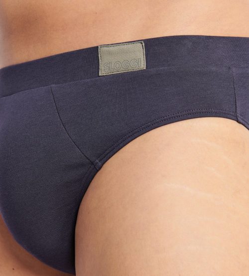 Sloggi Men Go Natural Brief Ανδρικό Βαμβακερό Σλιπ 2 TMX Μωβ/Λεβάντα - Image 4