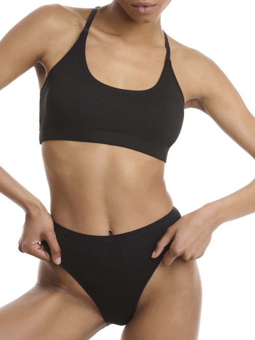Walk Ψηλόμεσα Γυναικεία Slip 2Pack Μαύρα