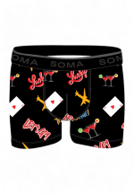 SOMA Μαύρο Ανδρικό Βαμβακερό Boxer Let's Go