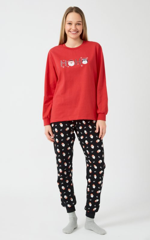 Minerva X-Mas HoHo Unisex  Βαμβακερή Πυτζάμα