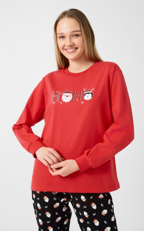 Minerva X-Mas HoHo Unisex  Βαμβακερή Πυτζάμα - Image 3