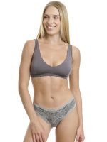 Walk Bamboo Multicolor Γυναικεία Brazil 2Pack με Δαντέλα
