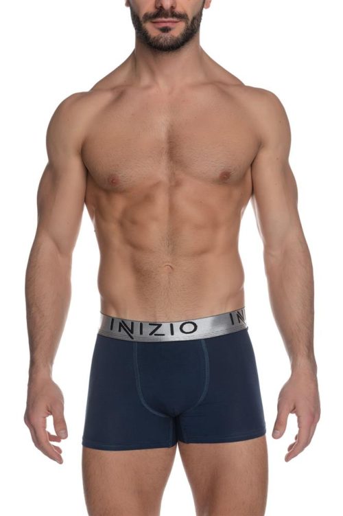 INIZIO Boxer με Εξωτερικό Μεταλιζέ Λάστιχο Μπλε 2Pack - Image 2