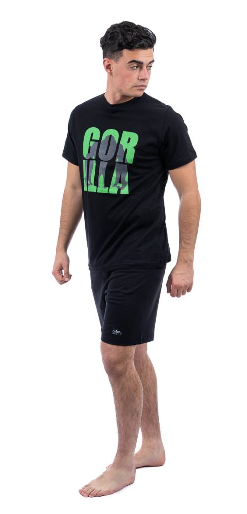 Sara Gorilla Μαύρη Ανδρική Βαμβακερή Πυτζάμα - Image 2