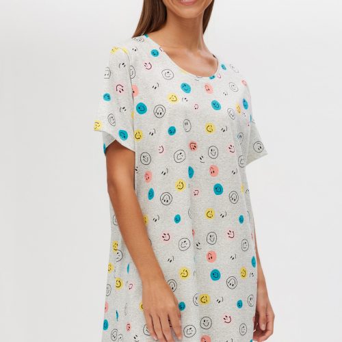 Minerva Smiles Γκρι Γυναικείο Boyfriend T-shirt Dress