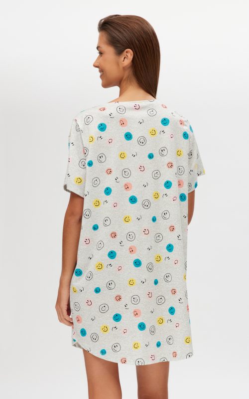 Minerva Smiles Γκρι Γυναικείο Boyfriend T-shirt Dress - Image 3