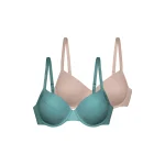 Dorina Yahara Demi Σουτιέν με Ελαφριά Ενίσχυση & Μπανέλες 2Pack Βεραμάν/Μπεζ