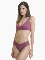Walk Bamboo Γυναικεία Brazil 2Pack με Δαντέλα Μπλε Σκ./Σάπιο Μήλο