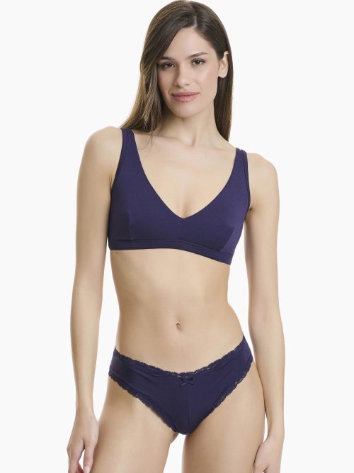 Walk Bamboo Γυναικεία Brazil 2Pack με Δαντέλα Μπλε Σκ./Σάπιο Μήλο - Image 2