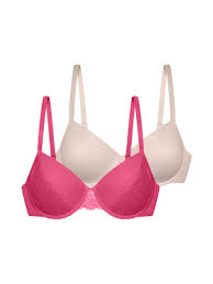 Dorina Norissa Σουτιέν με Ελαφριά Ενίσχυση & Μπανέλες 2Pack Rose/Beige