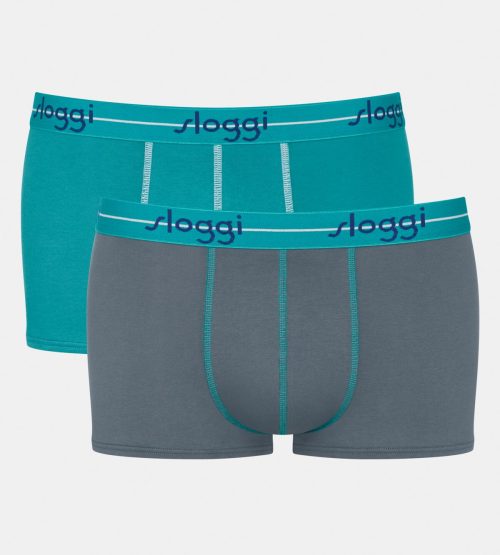 Sloggi Start Hipster Ανδρικά Μποξεράκια Μπλε/Πετρόλ 2Pack