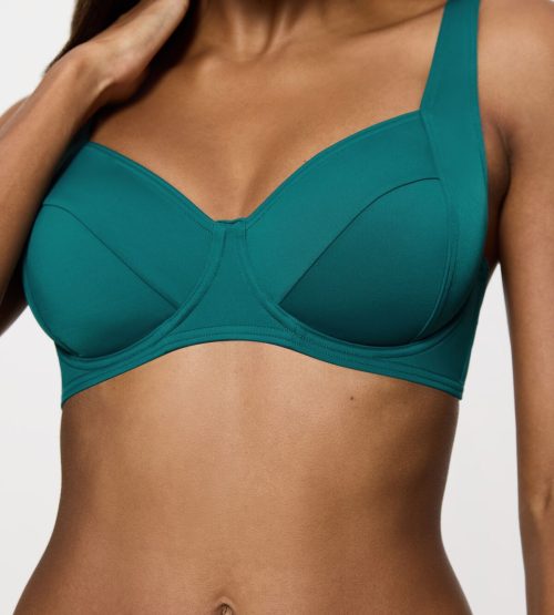 Triumph Summer Mix & Match W01 SD Bikini Top με Μπανέλες χωρίς Ενίσχυση Πετρόλ - Image 3