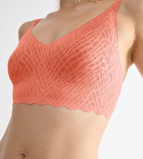 Sloggi ZERO Feel Bliss Bralette Κοραλί Γυναικείο Μπουστάκι με Αφαιρούμενα Pads - Image 3