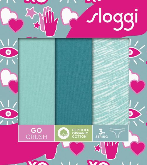 Sloggi Multicolor GO Crush String Γυναικεία Εσώρουχα 3Pack - Image 2