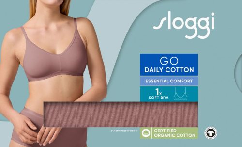 Sloggi GO Daily Cotton Καφέ Σουτιέν χωρίς Ενίσχυση & Μπανέλες - Image 5