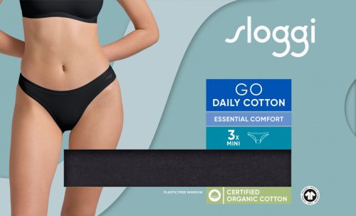 Sloggi GO Daily Cotton Mini Μαύρα Γυναικεία Εσώρουχα 3Pack - Image 2