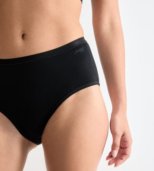 Sloggi GO Daily Cotton Midi Μαύρα Γυναικεία Εσώρουχα 3Pack - Image 4