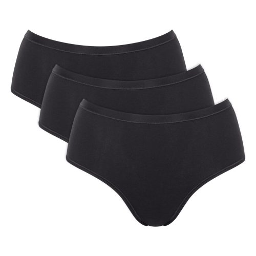 Sloggi GO Daily Cotton Midi Μαύρα Γυναικεία Εσώρουχα 3Pack