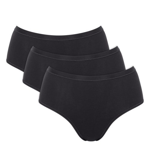 Sloggi GO Daily Cotton Midi Μαύρα Γυναικεία Εσώρουχα 3Pack
