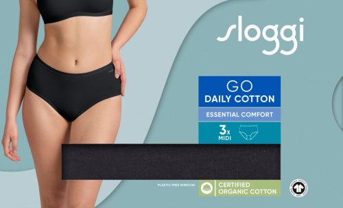 Sloggi GO Daily Cotton Midi Μαύρα Γυναικεία Εσώρουχα 3Pack - Image 6