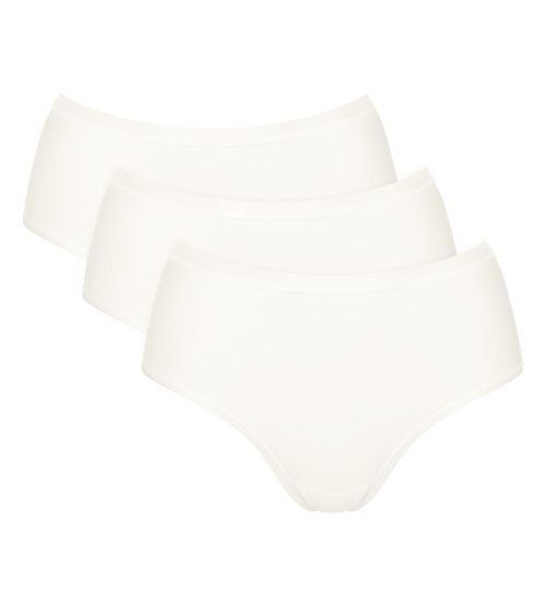 Sloggi GO Daily Cotton Midi Λευκά Γυναικεία Εσώρουχα 3Pack