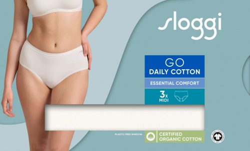 Sloggi GO Daily Cotton Midi Λευκά Γυναικεία Εσώρουχα 3Pack - Image 6