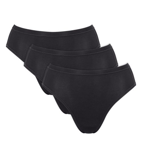 Sloggi GO Daily Cotton Tai Μαύρα Γυναικεία Εσώρουχα 3Pack