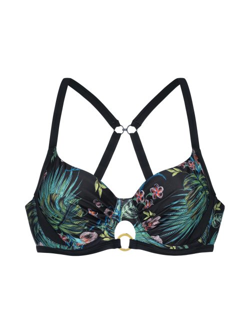 Dorina Mandika Μαύρο Bikini Top χωρίς Ενίσχυση με Μπανέλες