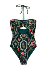 Solano Thymeli Μαύρο Ολόσωμο Μαγιό Strapless