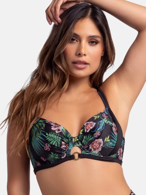 Dorina Mandika Μαύρο Bikini Top χωρίς Ενίσχυση με Μπανέλες - Image 2
