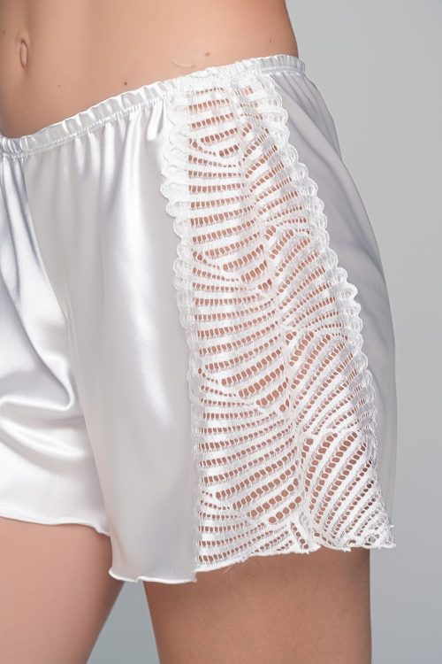 Milena Ιβουάρ Νυφικό Babydoll Σατέν με Σορτς - Image 6
