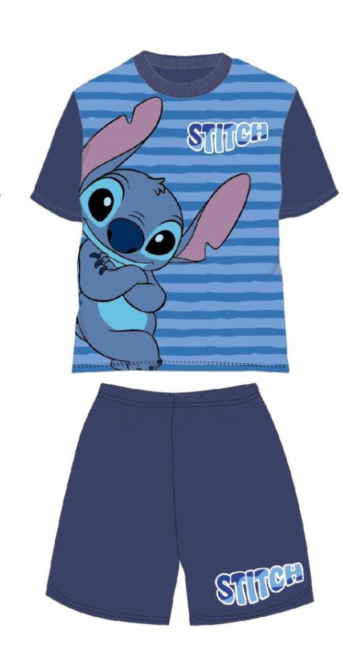 Disney Lilo and Stitch Γαλάζιο Σετ Καλοκαιρινές Βαμβακερές Πυτζάμες