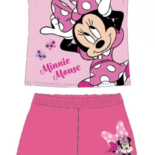 Disney Minnie Chic Ροζ Σετ Καλοκαιρινές Βαμβακερές Πυτζάμες