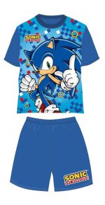 Sonic the Hedgehog Μπλε Σετ Καλοκαιρινές Βαμβακερές Πυτζάμες