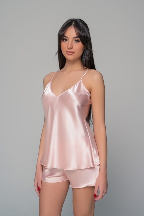 Milena Ροζ Babydoll με Σορτς Σατέν - Image 2