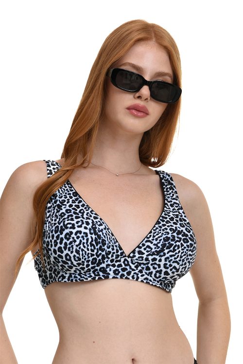MiandMi Animal Print Bikini Top με Ενίσχυση