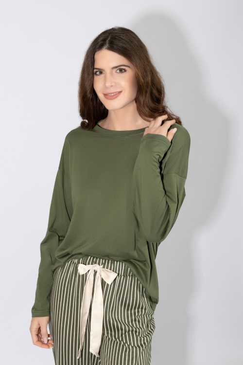 Harmony Olive Modal Γυναικεία Πυτζάμα - Image 2