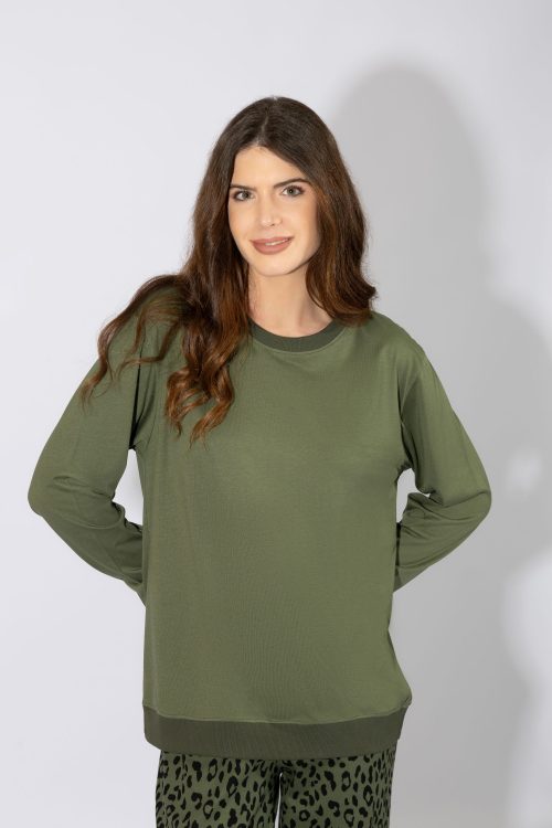Harmony Olive Βαμβακερή Γυναικεία Πυτζάμα - Image 2