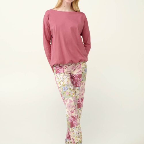 Vamp Pink Wood Γυναικεία Πυτζάμα Micromodal