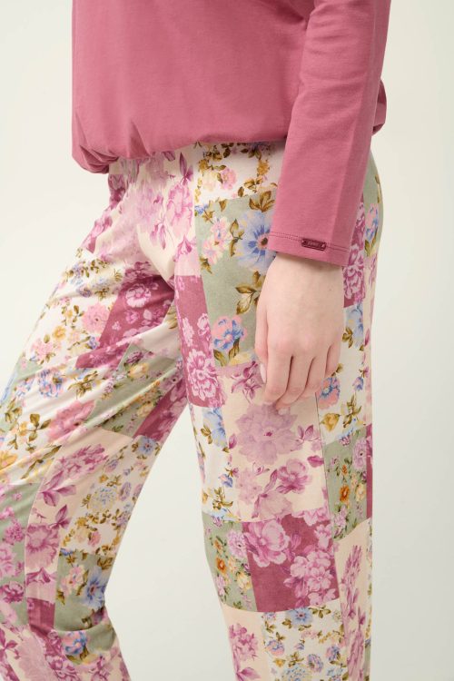 Vamp Pink Wood Γυναικεία Πυτζάμα Micromodal - Image 3