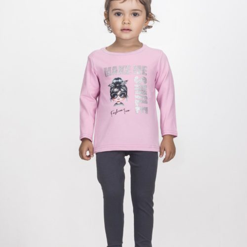 Joyce Fashion Icon Ροζ Παιδικό Βαμβακερό Σετ