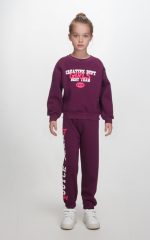 Joyce Creative Dept Magenta Παιδικό Βαμβακερό Φούτερ Σετ